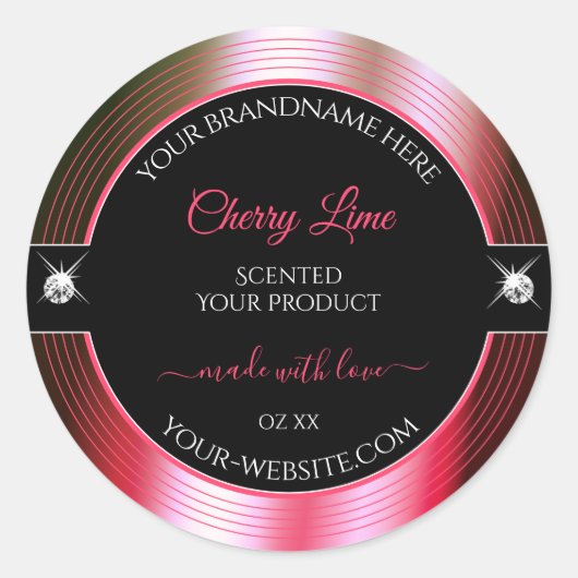 Luxe Zwart Rood Groen Brilliants Product Label (Voorkant)
