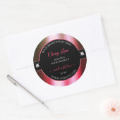 Luxe Zwart Rood Groen Brilliants Product Label (Envelop)