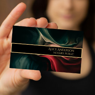 Luxe zwart rood groen goud elegant glamour chic visitekaartje