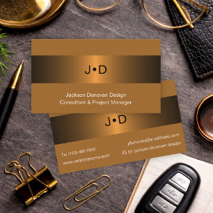 Luxe Zwart Rood Koper Minimalistische Metalen Kuns Visitekaartje
