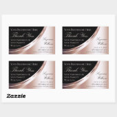 Luxe zwart Roos gouden decor dank u label (Vel)