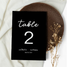 Luxe zwart script bruiloft