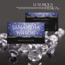 Luxe Zwart Shimmery Royal Blue Glitters Elegantie