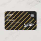 Luxe zwart Visitekaartje met Gold Sparkle & Str (Voorkant)