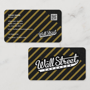 Luxe zwart Visitekaartje met Gold Sparkle & Str