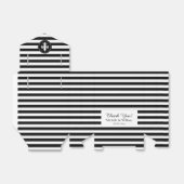 Luxe zwart-wit gestreepte bruiloft gunstbox bedankdoosjes (Uitgevouwen)