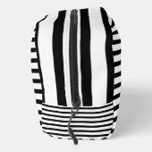 Luxe zwart-wit gestreepte toilettas toilettasje (Rechts)