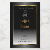 Luxe zwart-wit Gold-etiket met Logo Voedselcontainer Etiket (Enkel label)