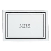 Luxe zwart-wit meneer & mevrouw kussensloop (Achterkant-Rechts)