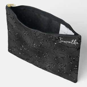 Luxe Zwart-wit Sparkles Patroon Etui