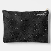 Luxe Zwart-wit Sparkles Patroon Etui (Achterkant)