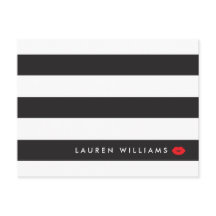 Luxe zwart/wit strepen rode lippen make-up artiest