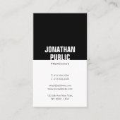 Luxe zwart-wit zwart-wit, stijlvol design visitekaartje (Voorkant)