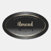 Luxe zwart-witlabel Gold-Lijst Ovale Sticker (Voorkant)