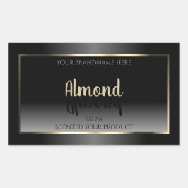 Luxe zwart-witlabel Gold-Lijst Rechthoekige Sticker