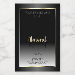 Luxe zwart-witlabel Gold-Lijst Voedselcontainer Etiket