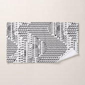 LUXE ZWART-WITTE KOEPELS BAD HANDDOEK (Handdoek)