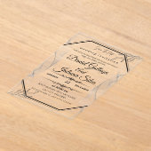 Luxe Zwart & Zilver Lijst Uitnodiging Sjabloon (Laagn)