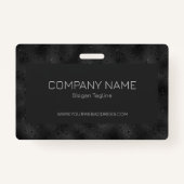Luxe zwarte achtergrond badge (Achterkant)