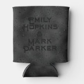 Luxe zwarte achtergrond Glam Design Blikjeskoeler (Voorkant)