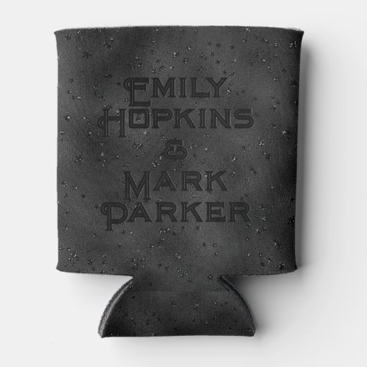 Luxe zwarte achtergrond Glam Design Blikjeskoeler (Voorkant)