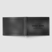 Luxe zwarte achtergrond monochromatische vormgevin gastenboek (Volledig)