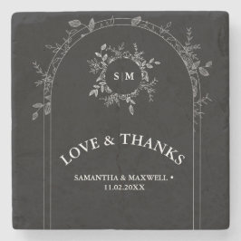 Luxe zwarte bruiloft Onderzetters Classic