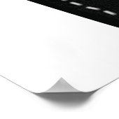 Luxe zwarte chronograaf horloge stijlvol uurwerk poster (Hoek)