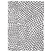 Luxe Zwarte Confetti Stippen II met Gouden Bar Klembord (Achterkant)