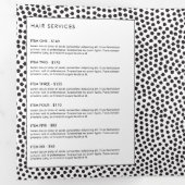 Luxe Zwarte Confetti Stippen met Gold Bar Brochure Drieluik Kaart (Binnenzijde eerst)