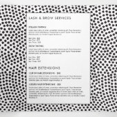 Luxe Zwarte Confetti Stippen met Gold Bar Brochure Drieluik Kaart (Binnenkant midden)