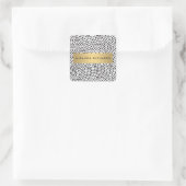 Luxe Zwarte Confetti Stippen met Gold Bar Stickers (Tas)