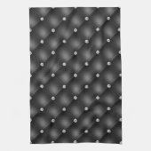 Luxe Zwarte Diamant Gestoffeerd Patroon Theedoek (Verticaal)