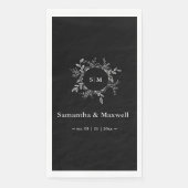 Luxe zwarte elegante custom bedrukte servetten (Voorkant)