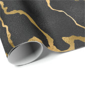 Luxe, zwarte en goudvormig vormgeving cadeaupapier (Rol Hoek)