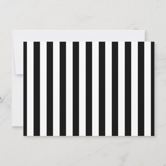 Luxe zwarte en witte strepen Cadeaubon (Achterkant)