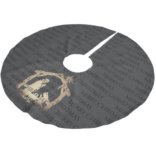 Luxe zwarte feestkerst kerstboom rok (Gekanteld)