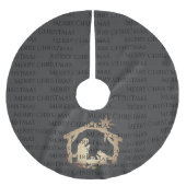 Luxe zwarte feestkerst kerstboom rok (Voorkant)