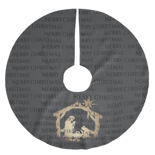 Luxe zwarte feestkerst kerstboom rok (Voorkant)