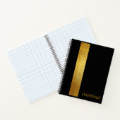 Luxe zwarte glitter notebook met goud notitieboek (Binnen)