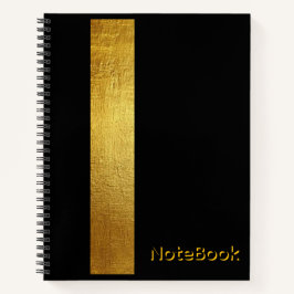 Luxe zwarte glitter notebook met goud notitieboek