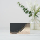 Luxe zwarte goudelegante jurist Visitekaartje (Staand voorkant)