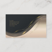 Luxe zwarte goudelegante jurist Visitekaartje (Achterkant)