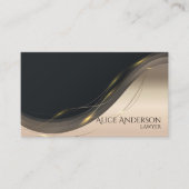 Luxe zwarte goudelegante jurist Visitekaartje (Voorkant)