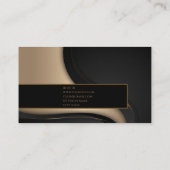 Luxe zwarte goudelegante jurist Visitekaartje (Achterkant)