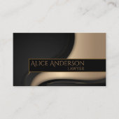 Luxe zwarte goudelegante jurist Visitekaartje (Voorkant)