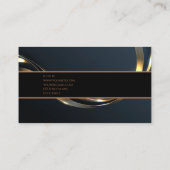 Luxe zwarte goudelegante jurist Visitekaartje (Achterkant)