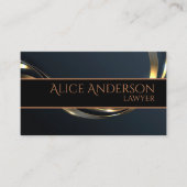 Luxe zwarte goudelegante jurist Visitekaartje (Voorkant)
