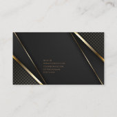 Luxe zwarte goudelegante jurist Visitekaartje (Achterkant)