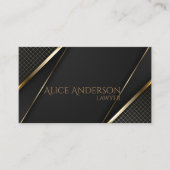 Luxe zwarte goudelegante jurist Visitekaartje (Voorkant)